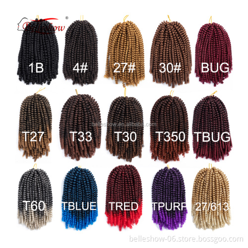 Hot sell 8'  spring twist Crochet Braids  braid twist spring twist hair 12 inches